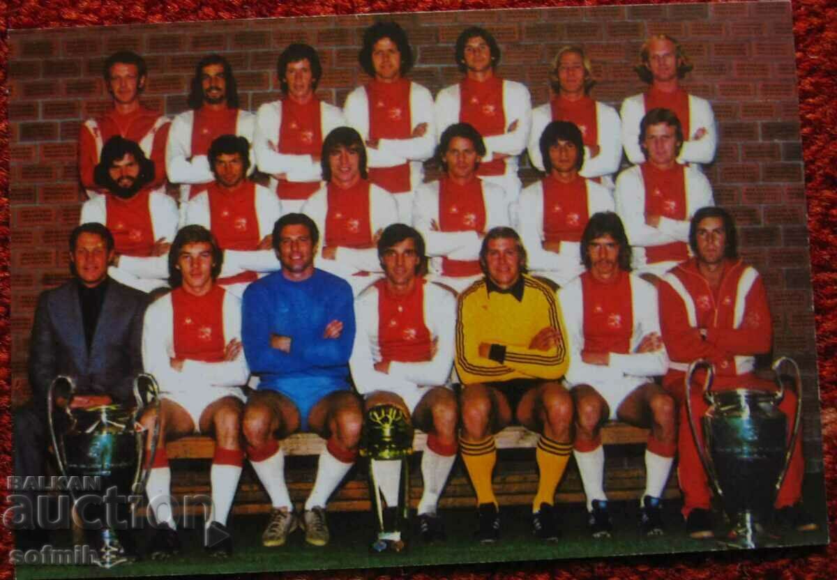 football card Ajax 75/76 copy