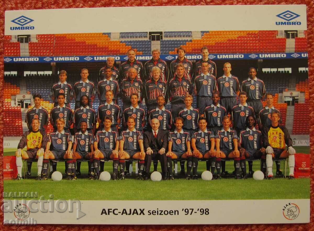 cartonaș de fotbal Ajax 97/98 original