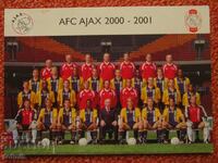 cartonaș de fotbal Ajax 2000/01 original