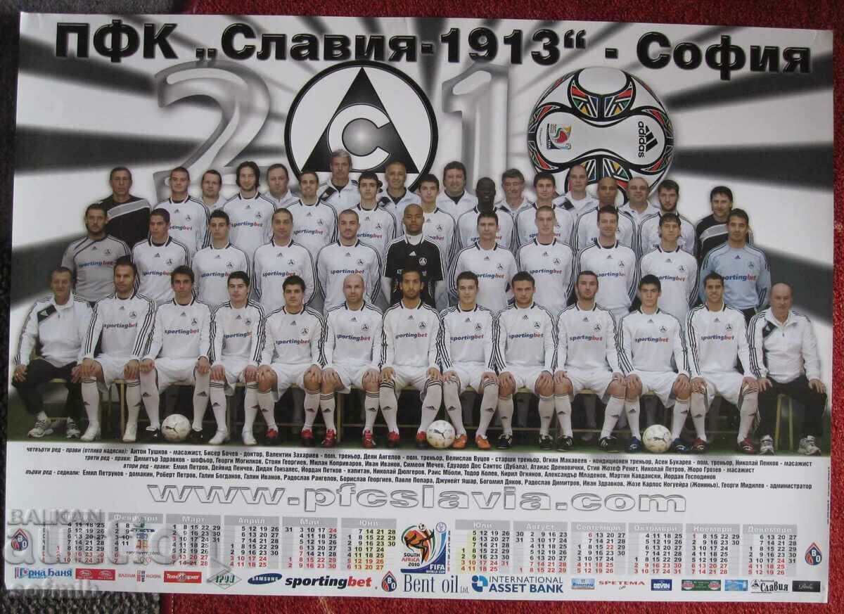 football big calendar Slavia 2010