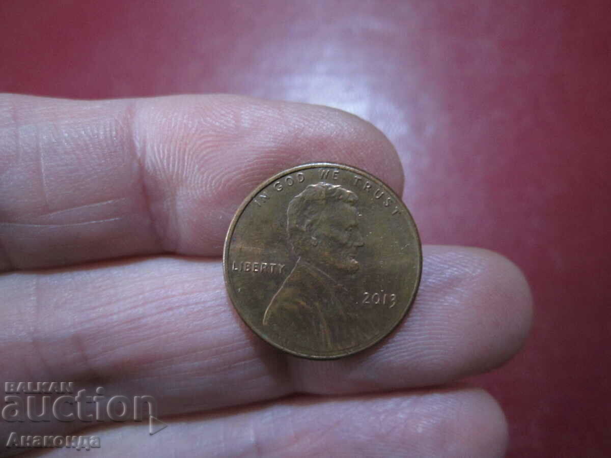 1 цент САЩ 2013 год