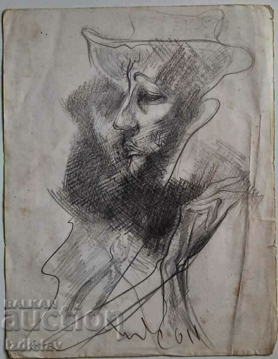 Auction An old two-sided drawing by the artist Petko Petkov Auction An old two-sided drawing by the artist Petko Petkov