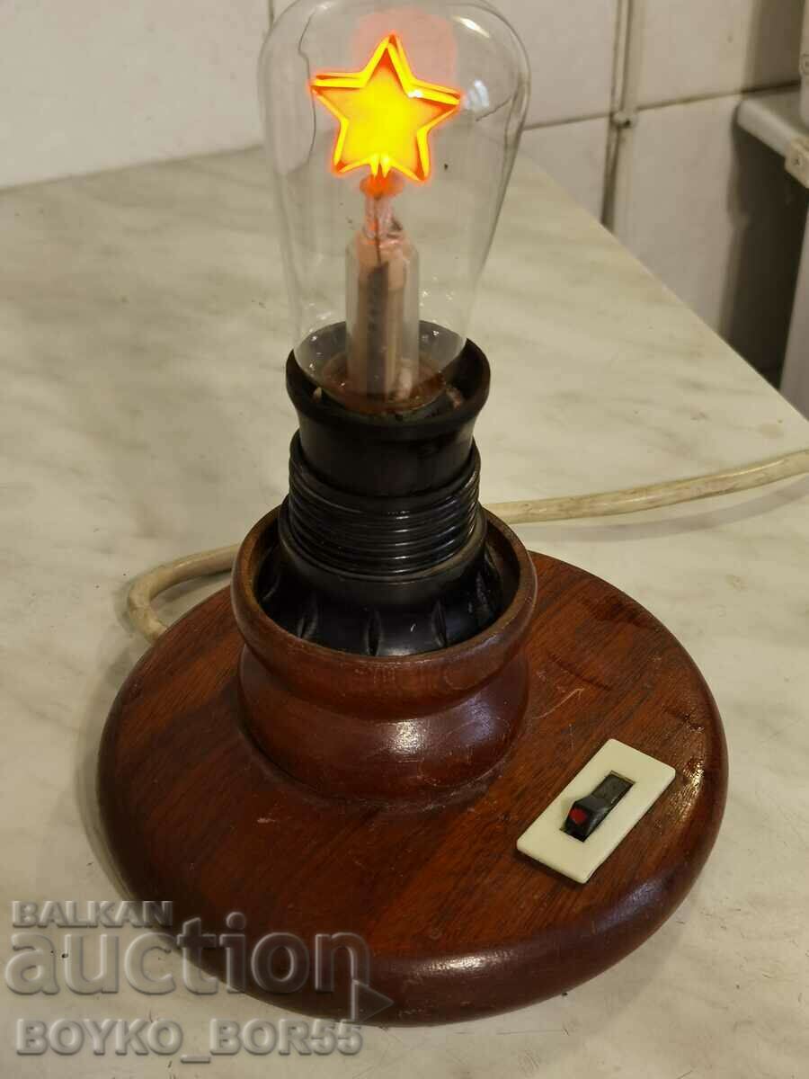 Super Rare Vintage Lamp with Glim Star Bulb - 5 Super Rare Vintage Lamp with Glim Star Bulb - 5