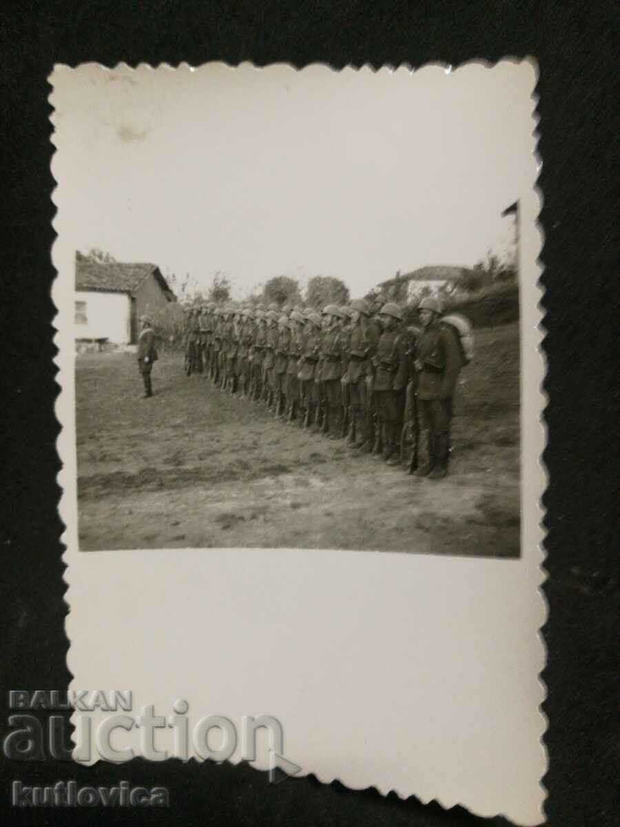 Old military photo with a weapon