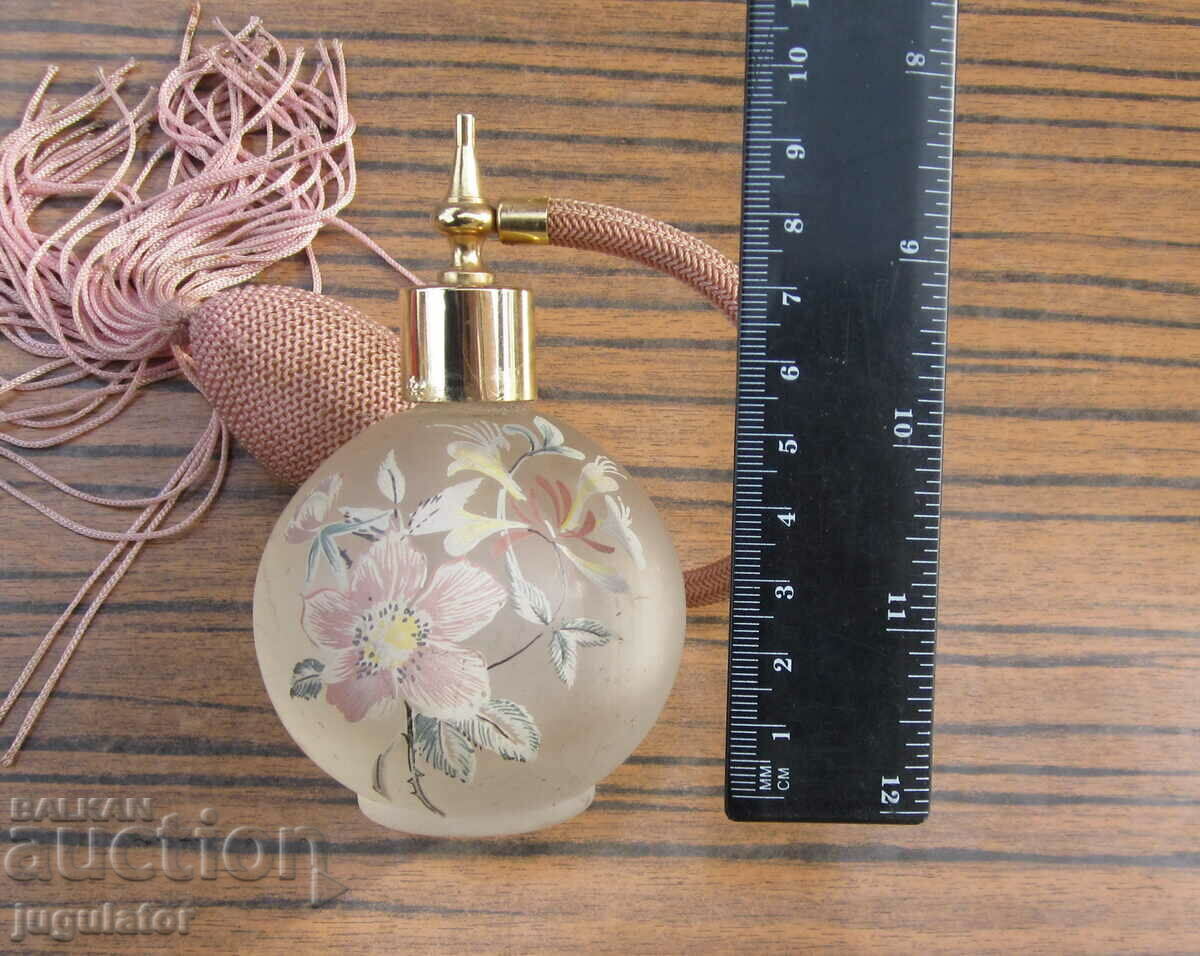 antique table glass perfume bottle with pump - 7 antique table glass perfume bottle with pump - 7