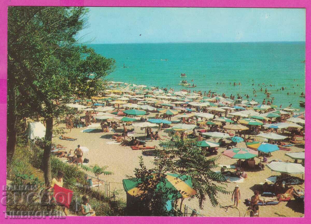 273911 / Курорт ДРУЖБА центр плаж 1981 България картичка