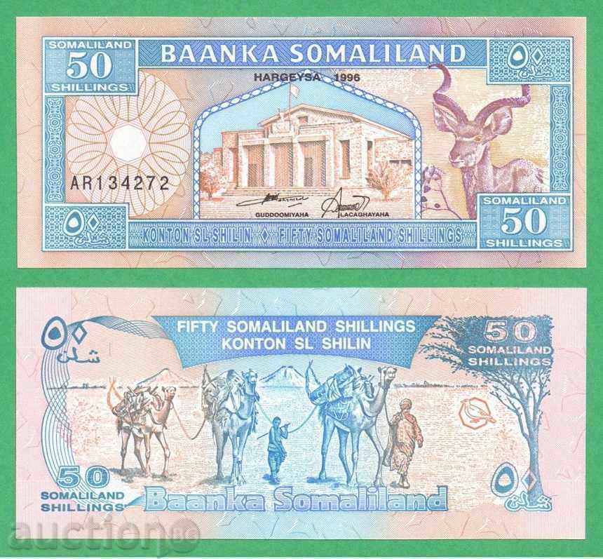 (¯` '• .¸ Somaliland 50 Shillings 1996 UNC •. •' ´¯)