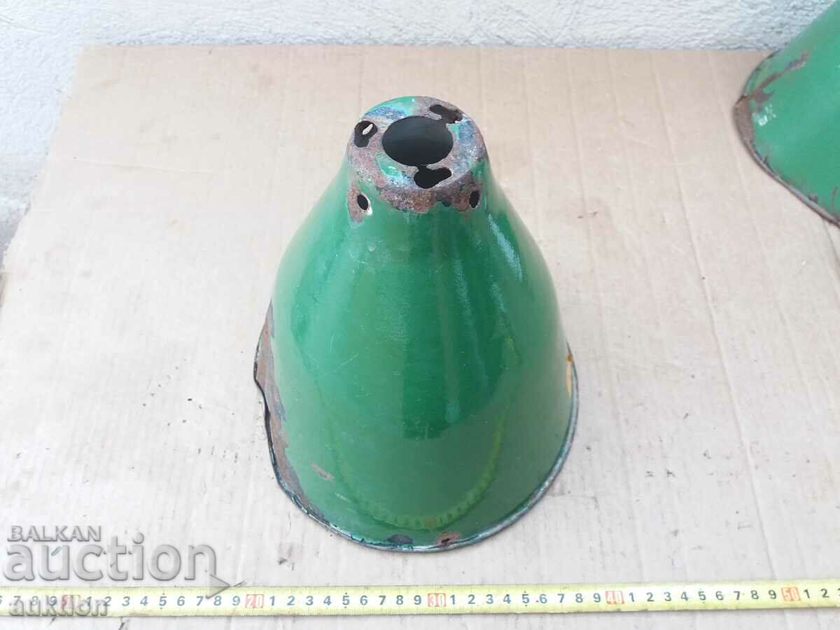 ENAMELED SOC. LAMP, LAMPION VINTAGE CHANDELIERS - 7