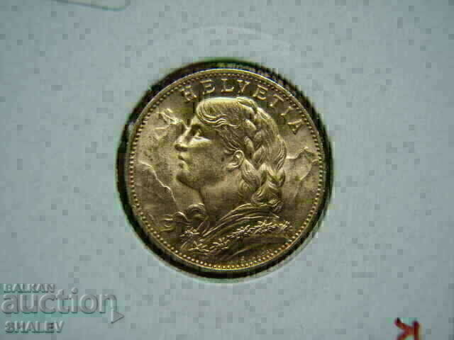20 Francs 1935 B Switzerland (Швейцария) - AU (злато) - 5