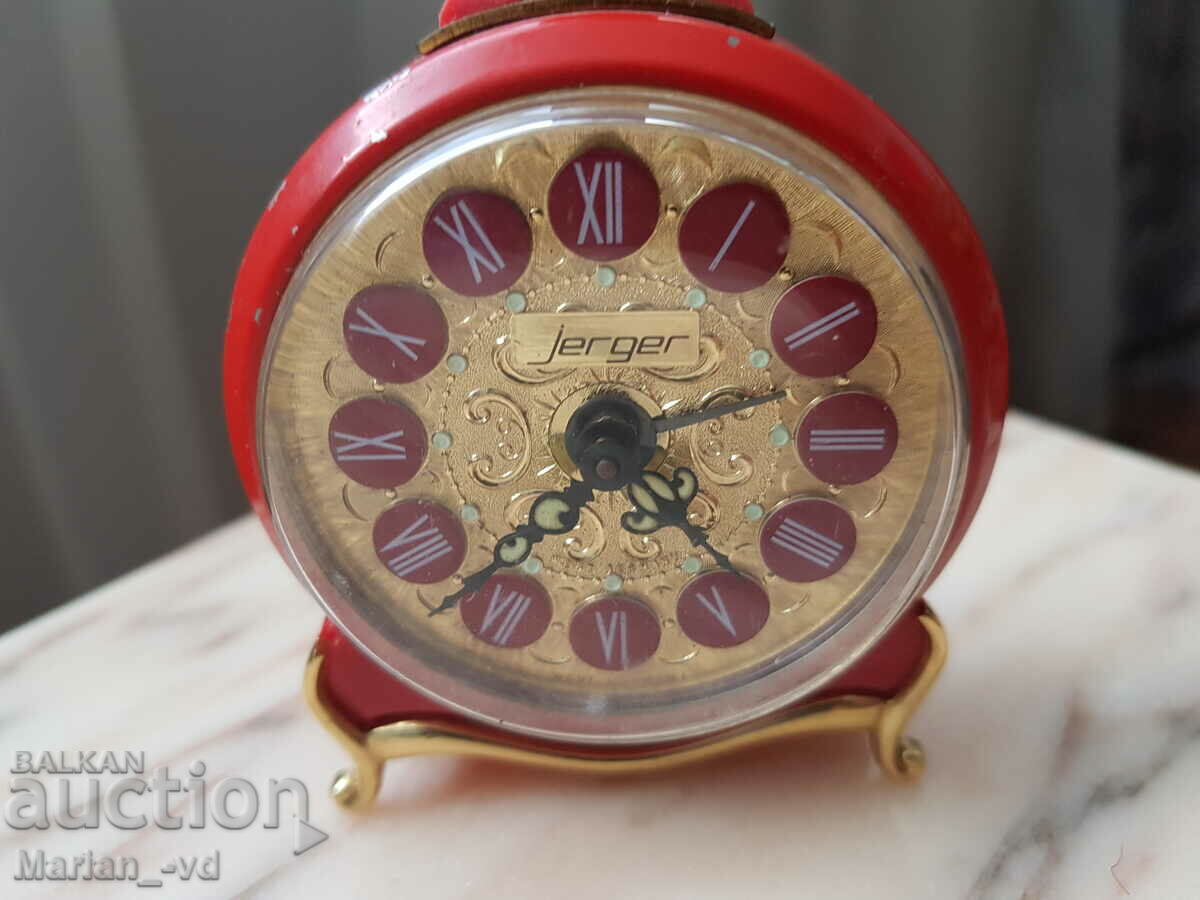 Auction  Old alarm clock Jerger west germany