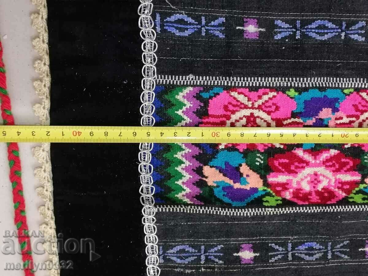 Old hand woven apron with embroidery, costume - 5 Old hand woven apron with embroidery, costume - 5