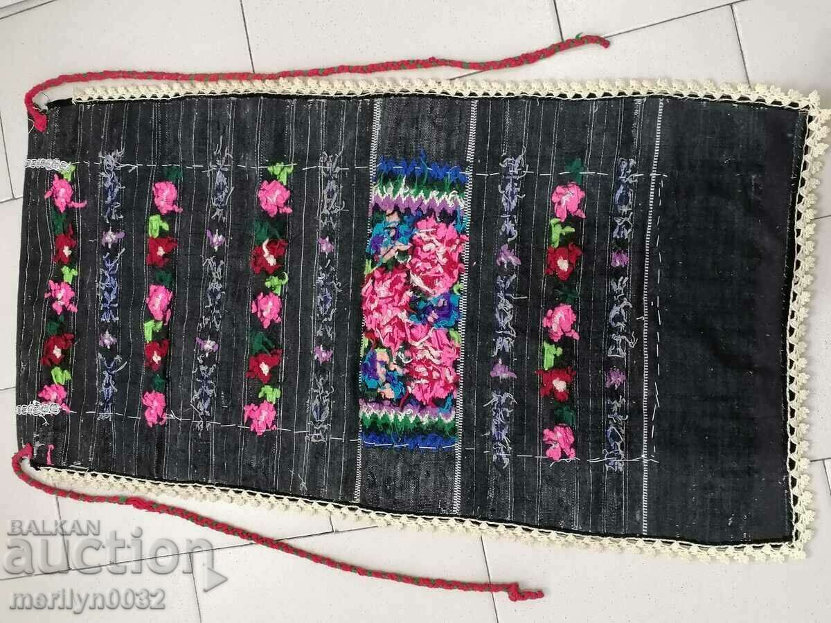 Old hand woven apron with embroidery, costume - 7 Old hand woven apron with embroidery, costume - 7