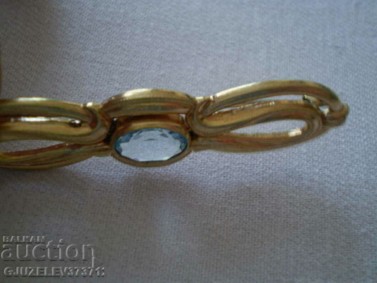 Auction  brooch - Art Deco - Germany 30s Antique blue stone