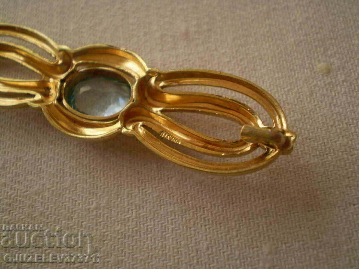 Delivery of brooch - Art Deco - Germany 30s Antique blue stone
