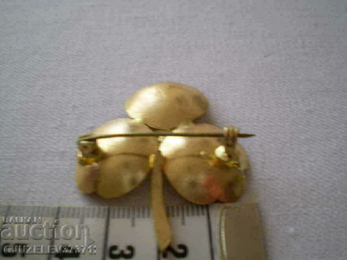 Delivery of brooch leaf flower with crystal 1930s Delivery of brooch leaf flower with crystal 1930s