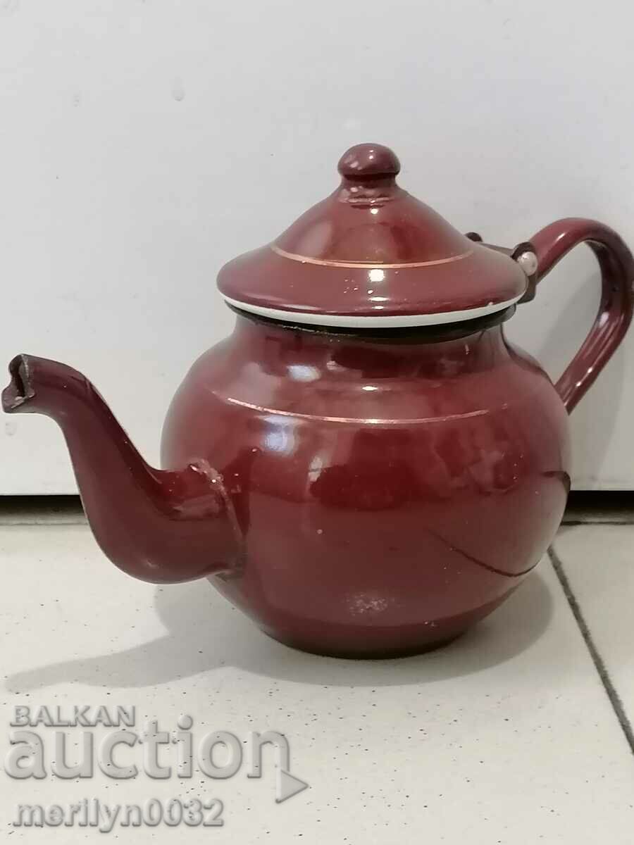 Enamel teapot, enamel bowl with price 35.00 BGN | € 17.90 Enamel teapot, enamel bowl with price 35.00 BGN | € 17.90
