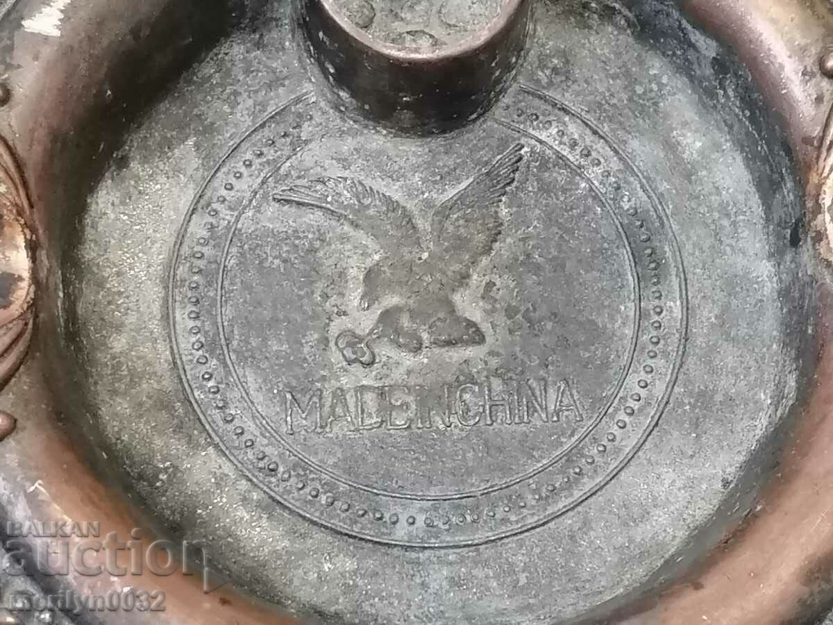 Auction Old metal ashtray, cigarette, cigar, cigar Auction Old metal ashtray, cigarette, cigar, cigar