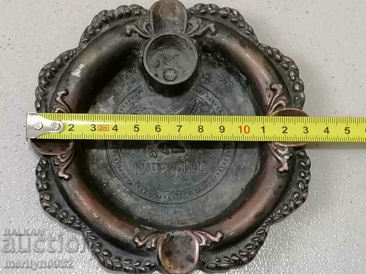 Old metal ashtray, cigarette, cigar, cigar - 5 Old metal ashtray, cigarette, cigar, cigar - 5