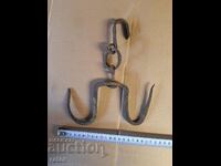 Old big wrought iron hook, peeling hook
