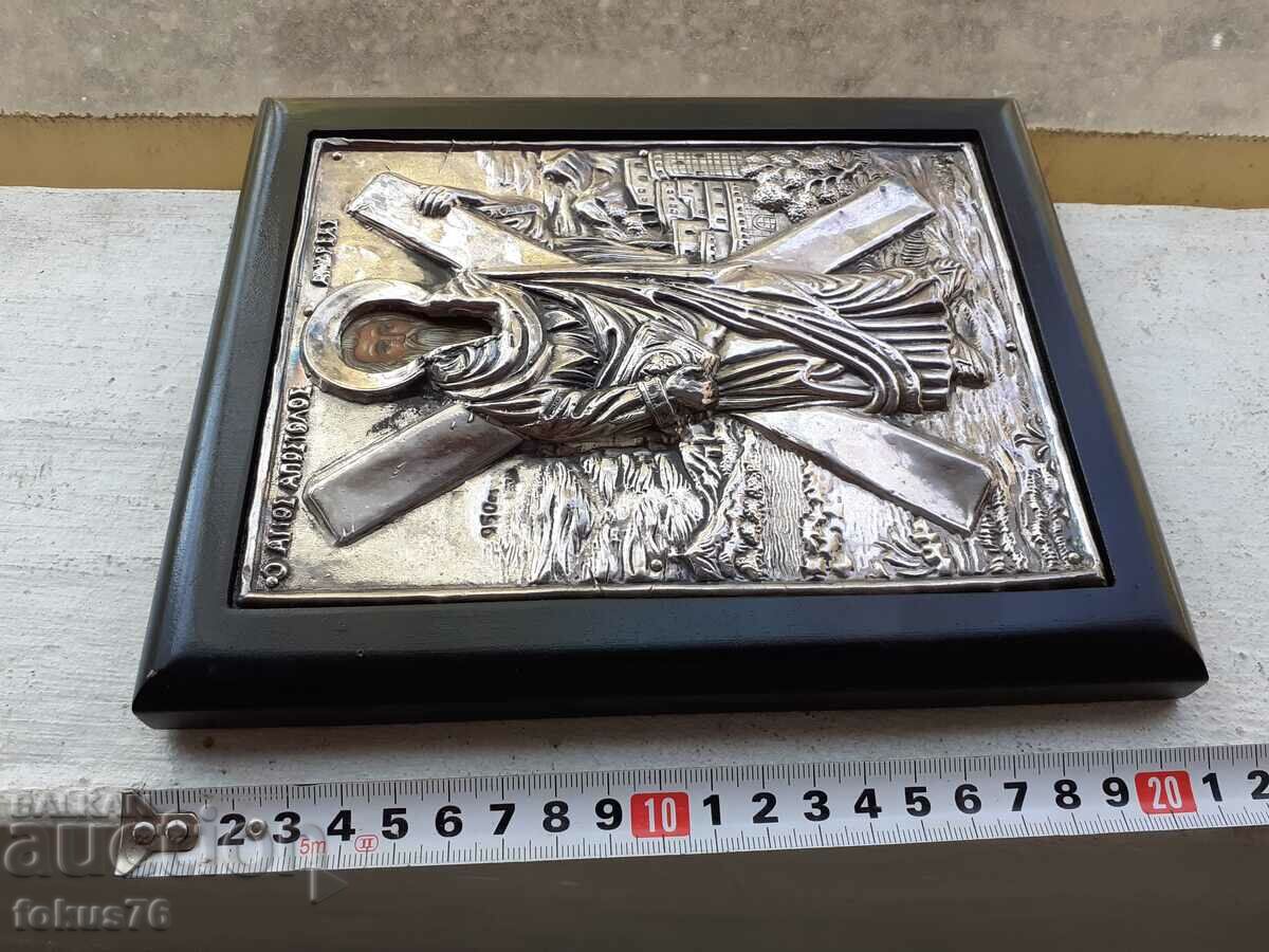 Large silver icon with a certificate - 6 Large silver icon with a certificate - 6