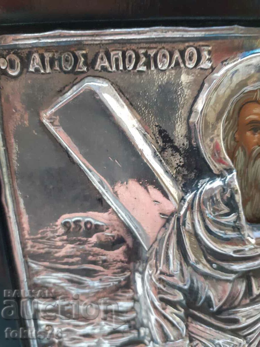 Large silver icon with a certificate - 7 Large silver icon with a certificate - 7