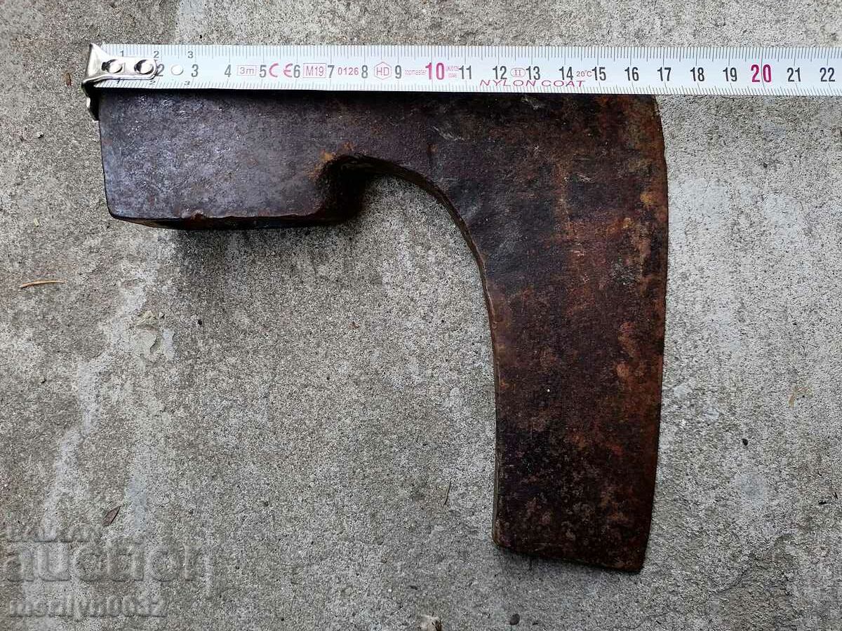 An old ax shaft tool wrought iron - 6
