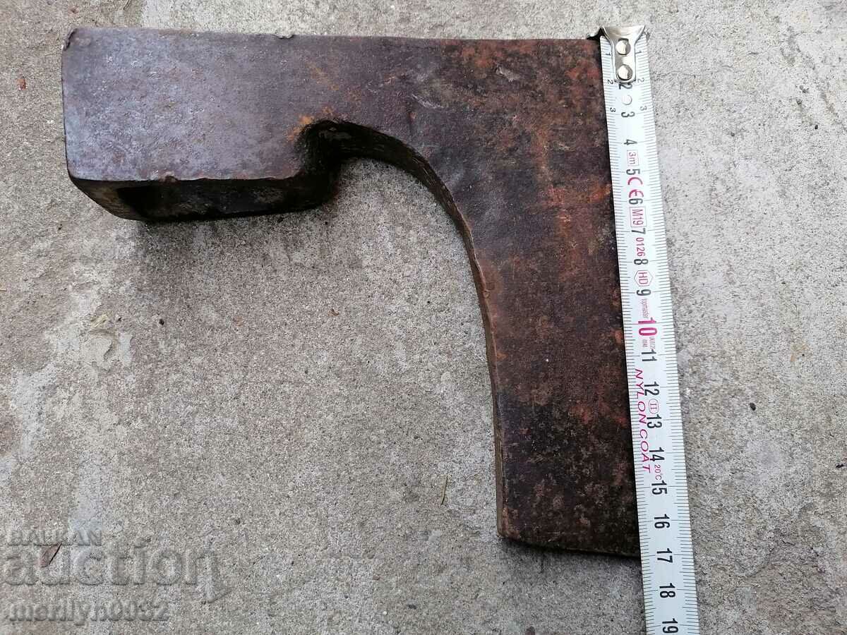 An old ax shaft tool wrought iron - 7