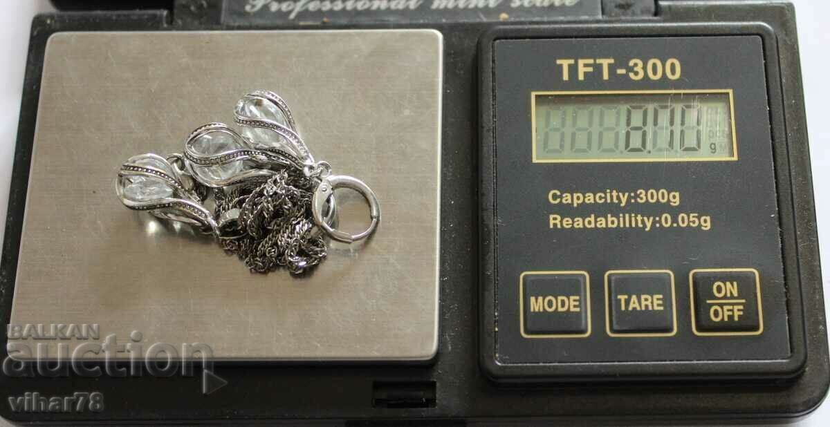 Livrarea Colier din argint cu cercei