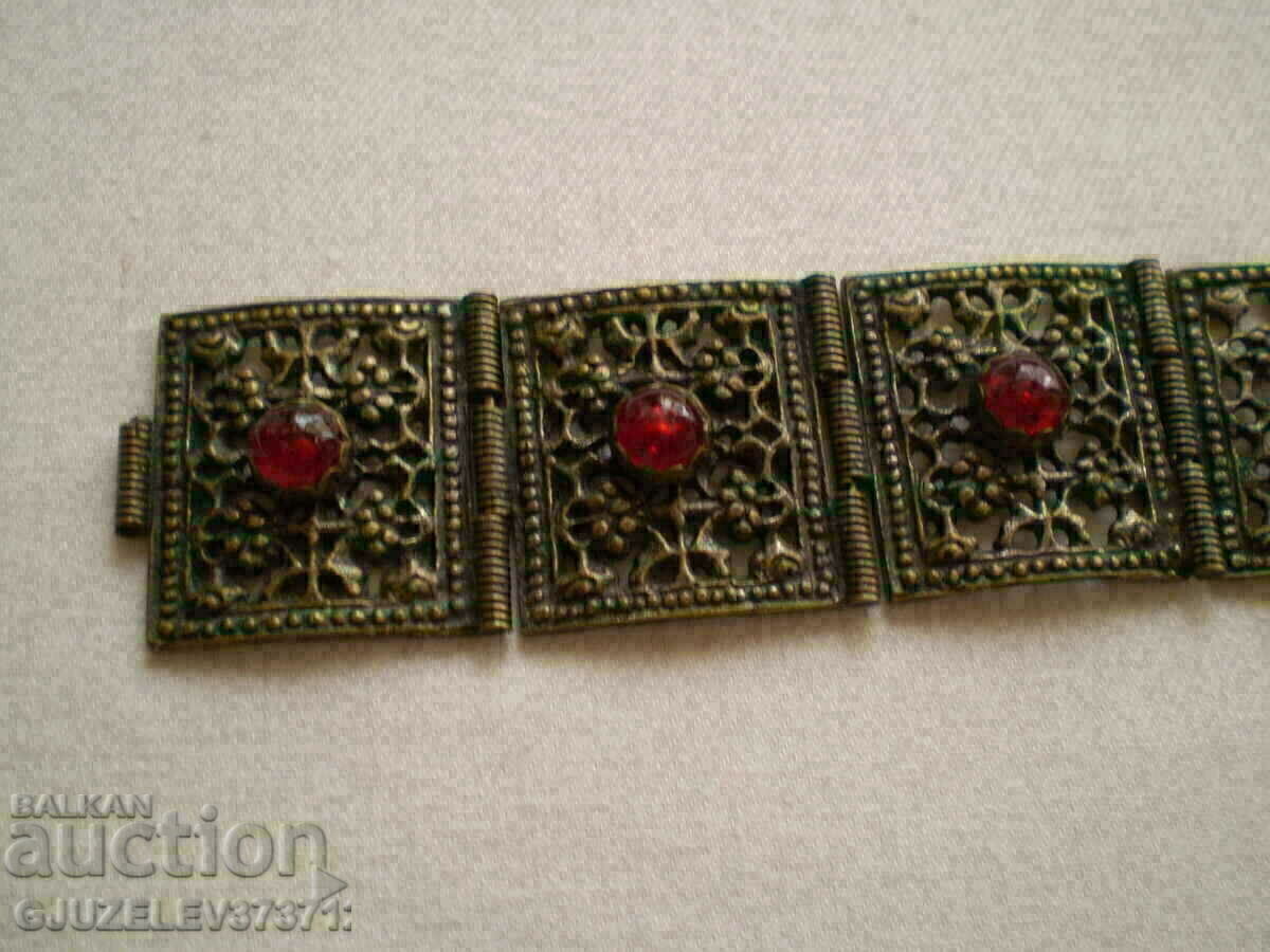 Auction Revival bracelet bronze filigree Auction Revival bracelet bronze filigree