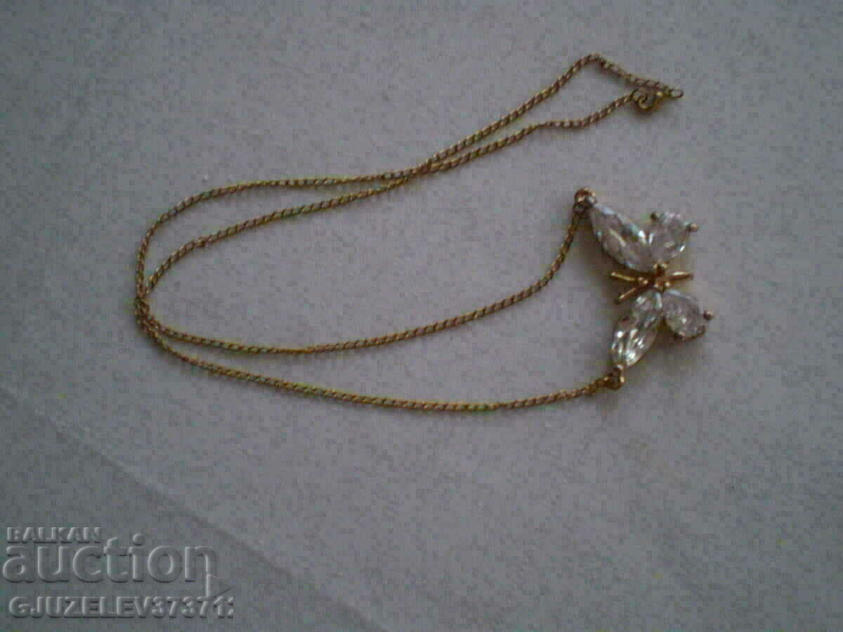 Delivery of Butterfly pendant necklace polished crystal
