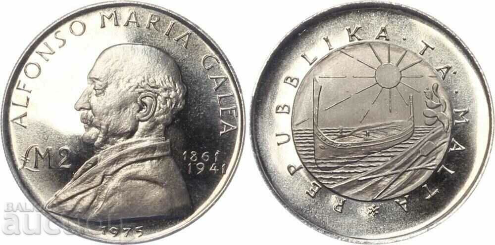 Malta 2 pounds 1975 non-circulating silver coin Malta 2 pounds 1975 non-circulating silver coin