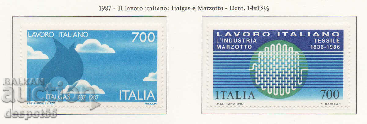1987. Italy. Industrial anniversaries.