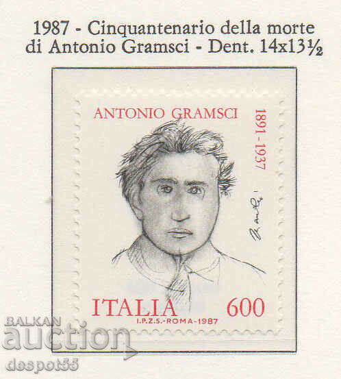 1987. Italia. 50 de ani de la moartea lui Antonio Gramsci.