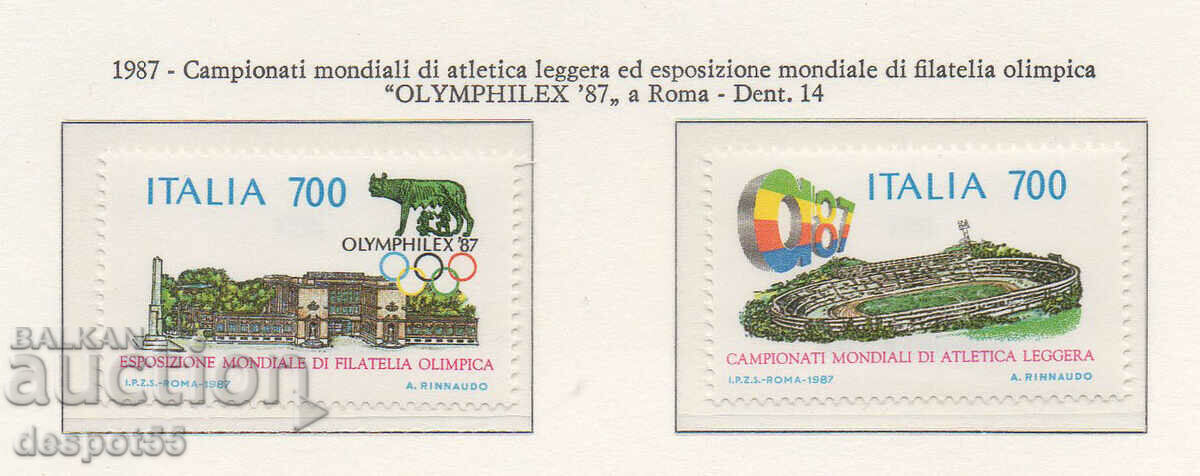 1987. Italia. Embleme și repere naționale.