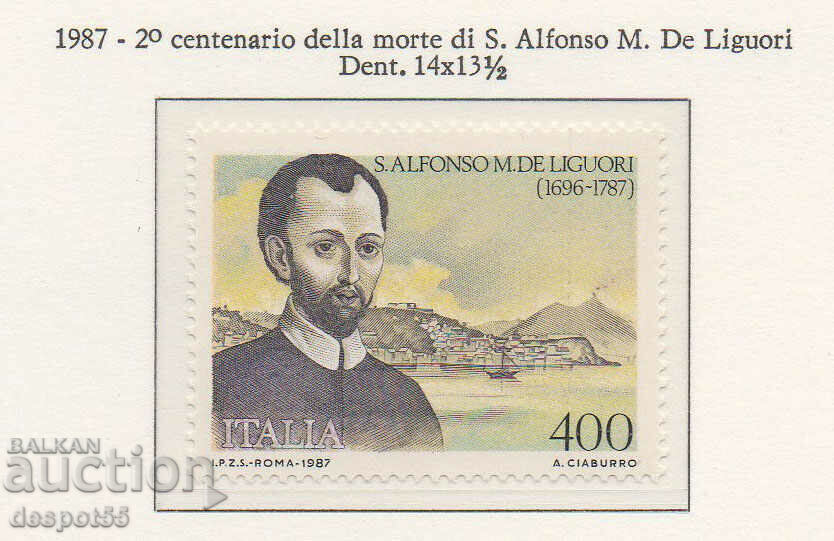 1987. Italy. 200th anniversary of the death of A. M. de Liguori.