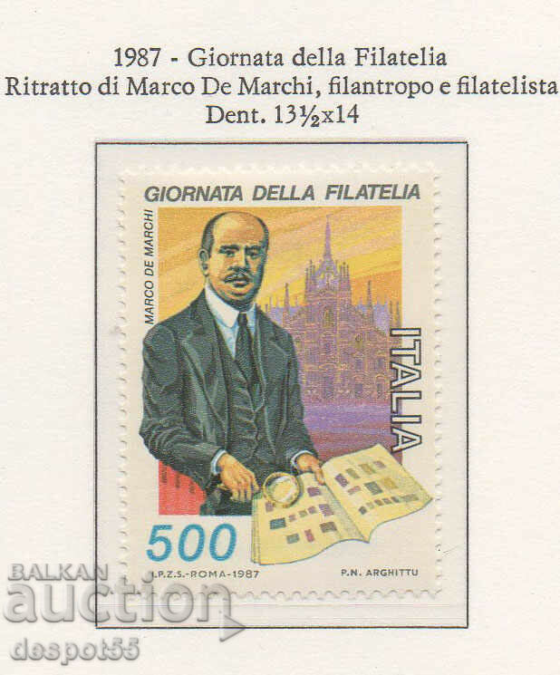1987. Italia. Ziua timbrului poștal.