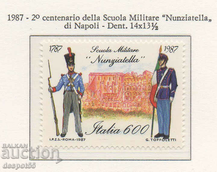 1987. Италия. 200-годишнина на военното училище Нунциатела.