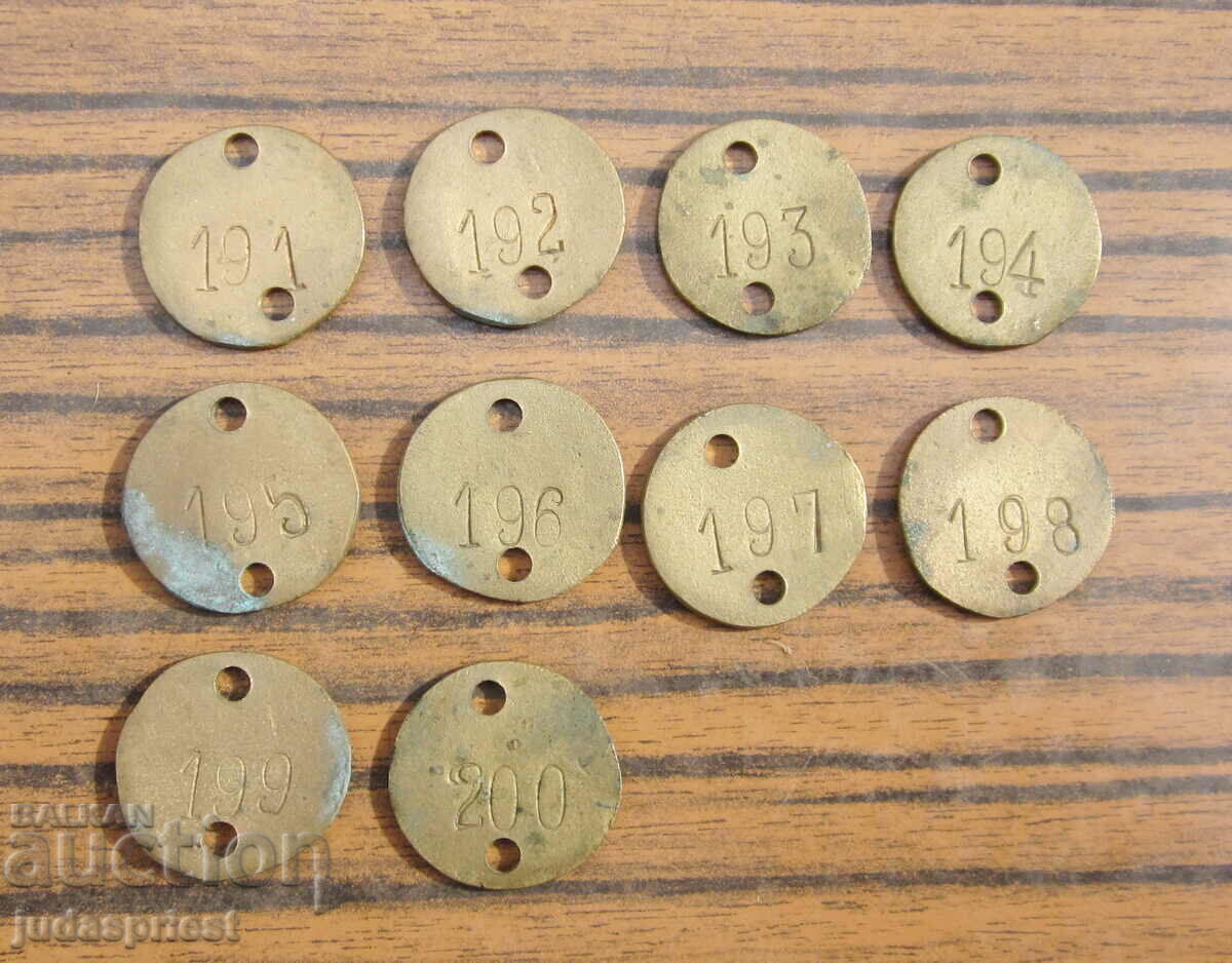 Kingdom of Bulgaria lot of ancient bronze tokens token with price 60.00 BGN | € 30.68 Kingdom of Bulgaria lot of ancient bronze tokens token with price 60.00 BGN | € 30.68