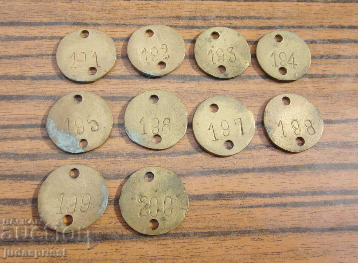 Kingdom of Bulgaria lot of ancient bronze tokens token