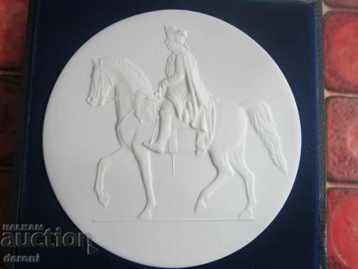 Porcelain painting medal Friedrich 2 porcelain in a box - 7