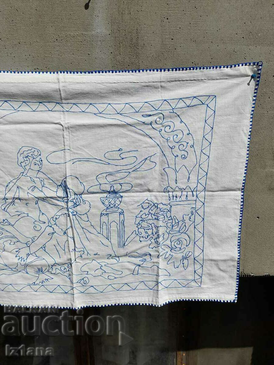 Auction An old embroidered hacker, wall cover Auction An old embroidered hacker, wall cover