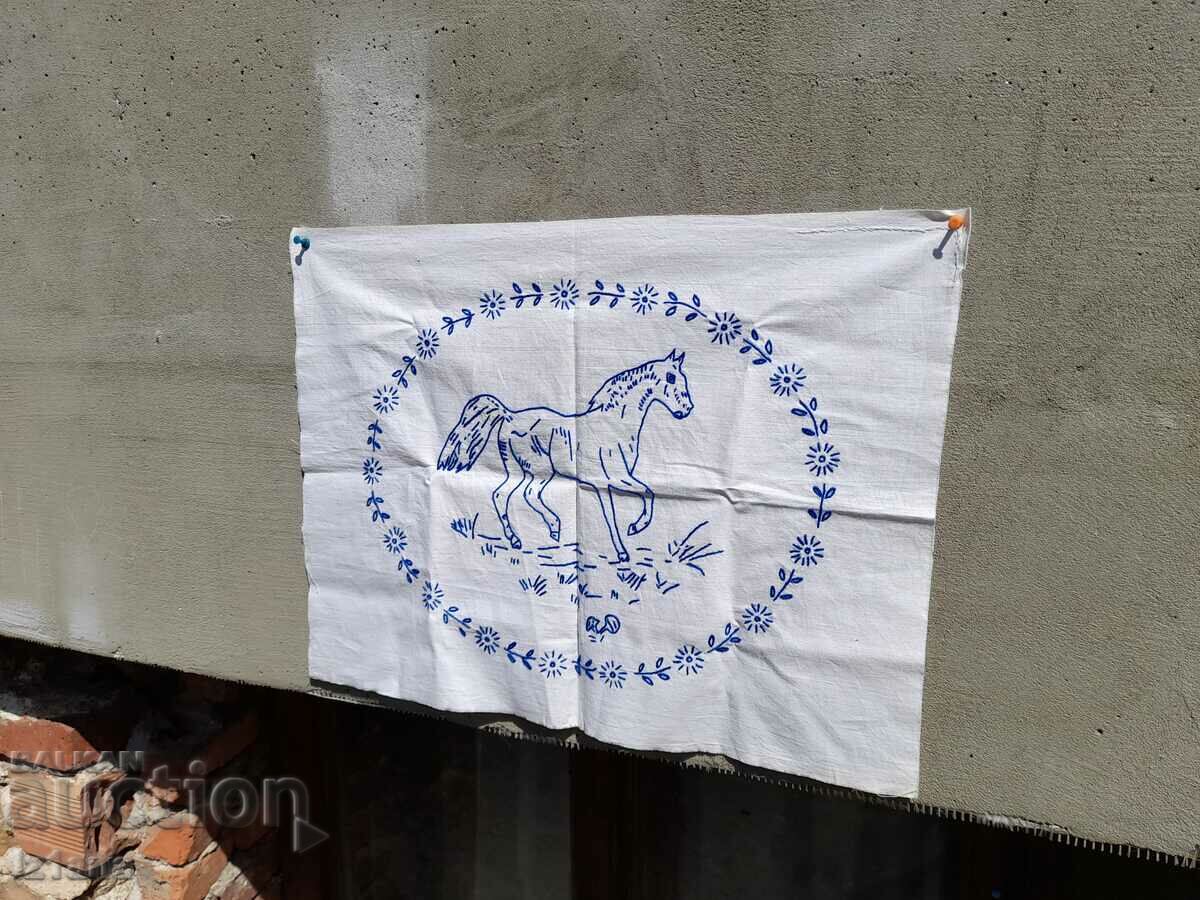 Auction An old embroidered pillow case Auction An old embroidered pillow case