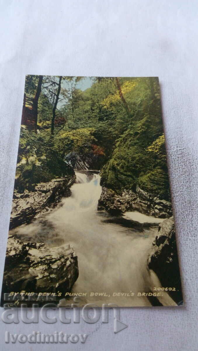 Carte poștală de la Devil's Punch Bowl Devil's Bridge