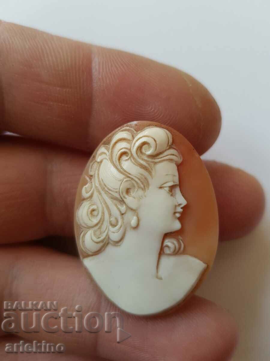 Rare Victorian cameo for medallion, 19th century brooch with price 175.00 BGN | € 89.48