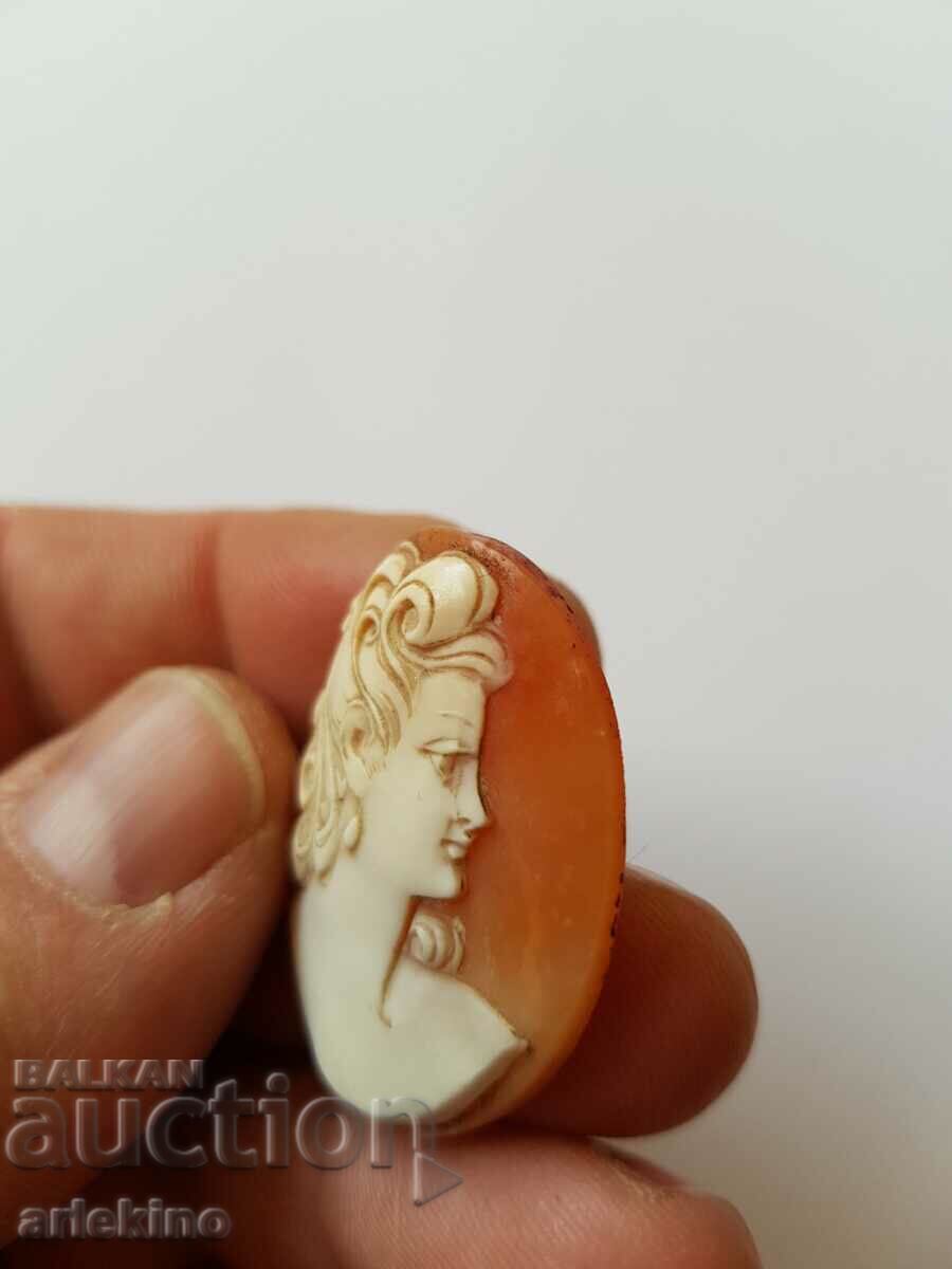 Rare Victorian cameo for medallion, 19th century brooch - 5