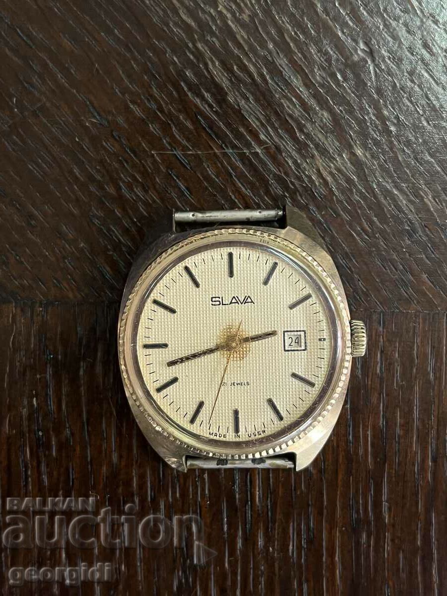 Позлатен часовник Slava / Слава.  №2254