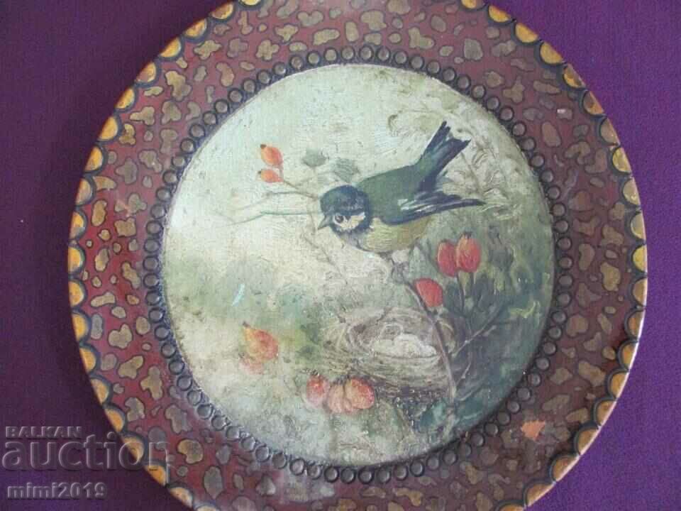 19th century Old Hand Painted Wooden Plate with price 90.00 BGN | € 46.02 19th century Old Hand Painted Wooden Plate with price 90.00 BGN | € 46.02