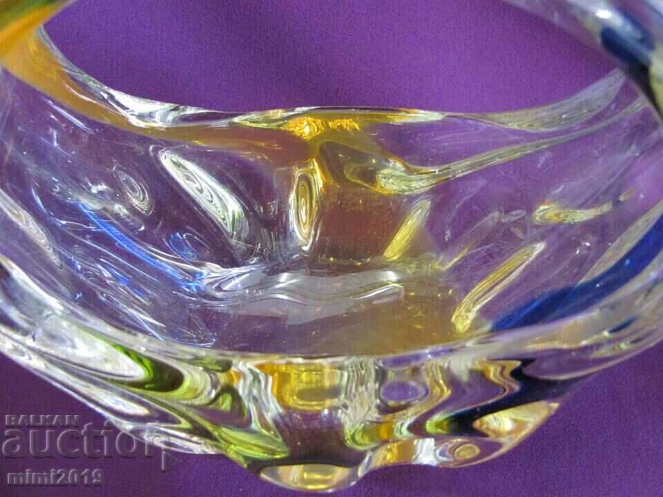 Auction Screw Solid Crystal Glass Basket Auction Screw Solid Crystal Glass Basket