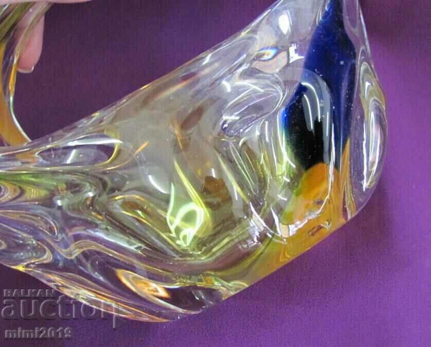 Screw Solid Crystal Glass Basket - 5 Screw Solid Crystal Glass Basket - 5