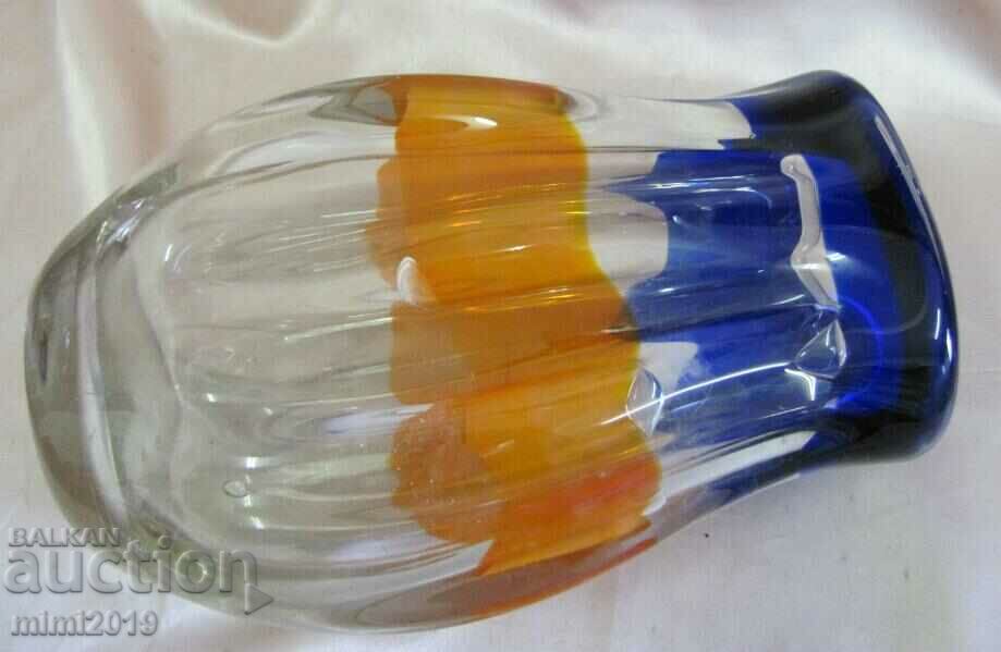 Γυάλινο βάζο από συμπαγές κρυστάλλινο Murano - 5 Γυάλινο βάζο από συμπαγές κρυστάλλινο Murano - 5